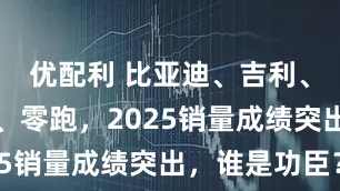 优配利 比亚迪、吉利、鸿蒙智行、零跑，2025销量成绩突出，谁是功臣？