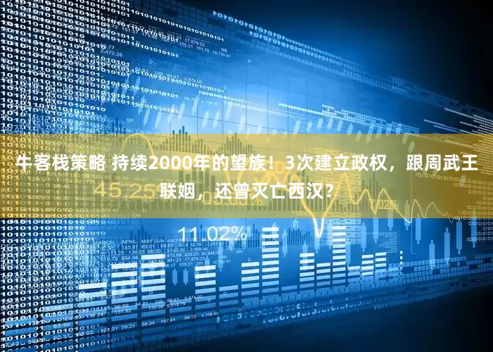 牛客栈策略 持续2000年的望族！3次建立政权，跟周武王联姻，还曾灭亡西汉？